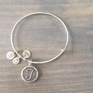 Alex and Ani silver “T” initial bracelet